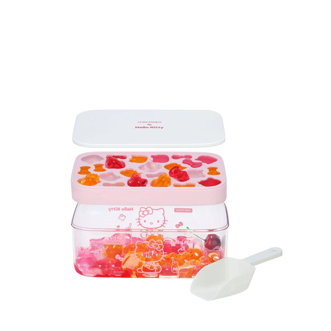 CHEFMADE Hello Kitty Ice Cube Tray with Lid and Bin 1898CM-KT7110