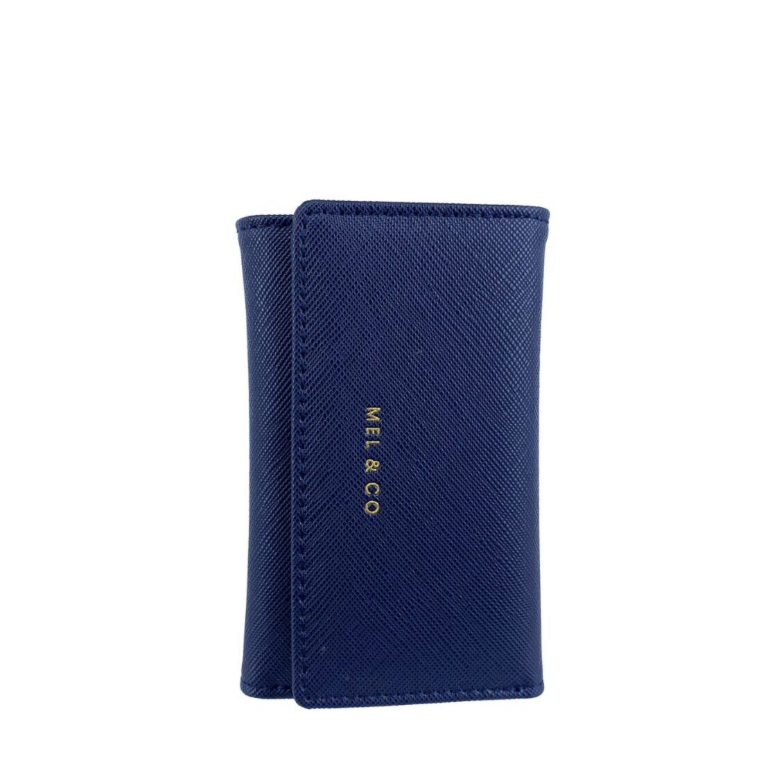 Mel&Co Saffiano Effect Basic Key Pouch MF609A-Navy