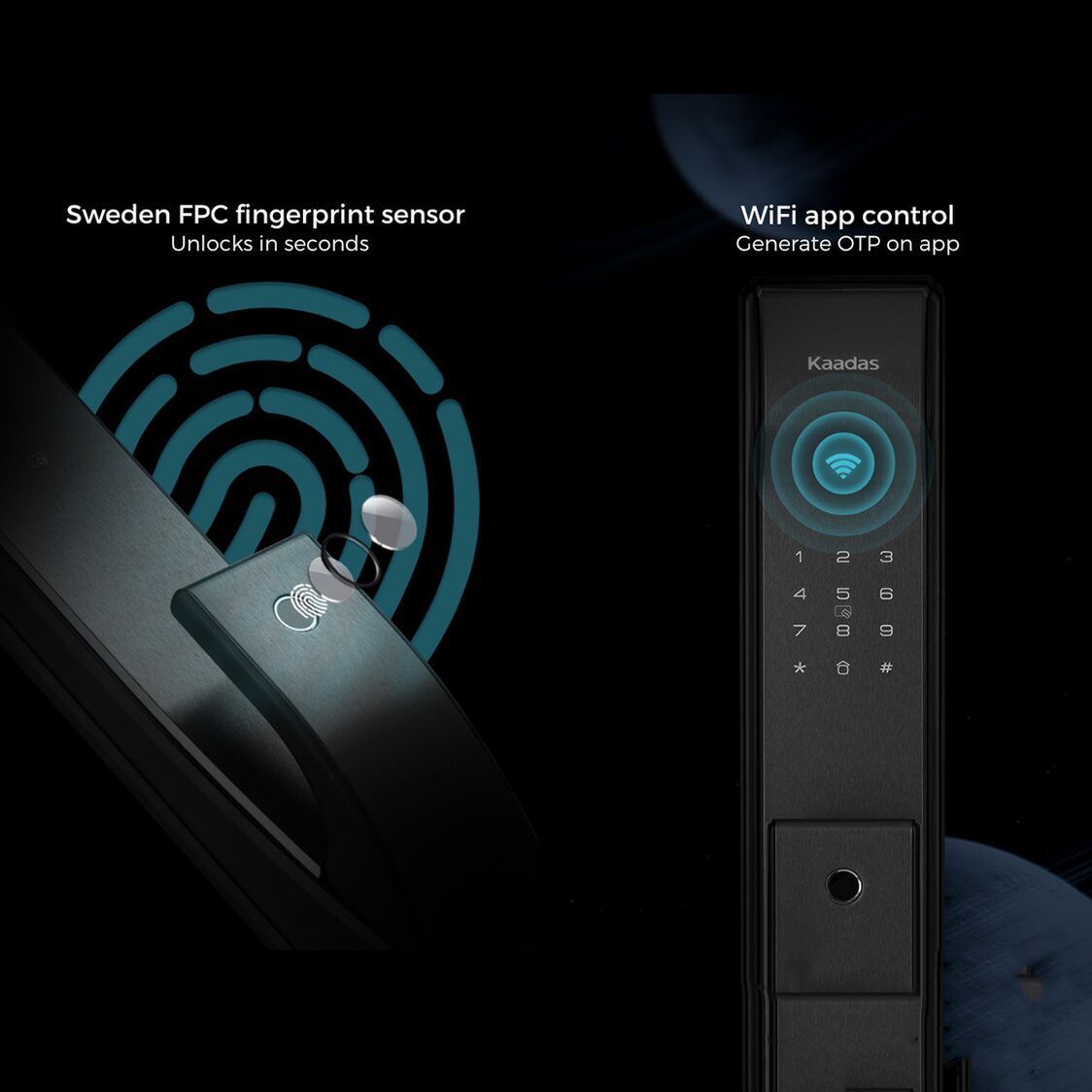 Kaadas K9 - 5W Space Grey + R8GD Lock Bundle