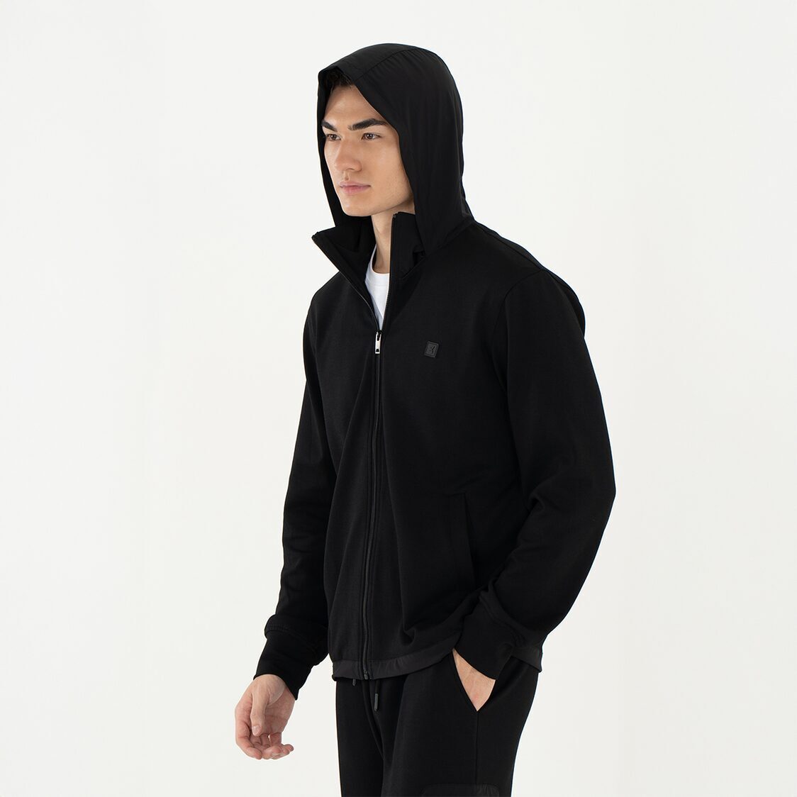 K/WOODS Mens Drift Zip-Up - Black
