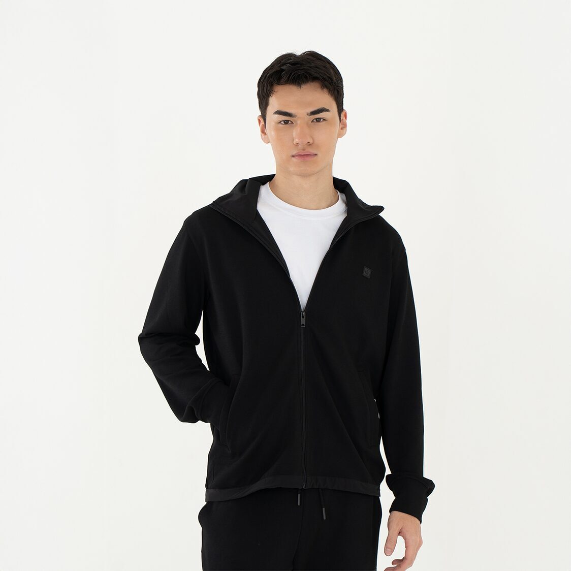 K/WOODS Mens Drift Zip-Up - Black