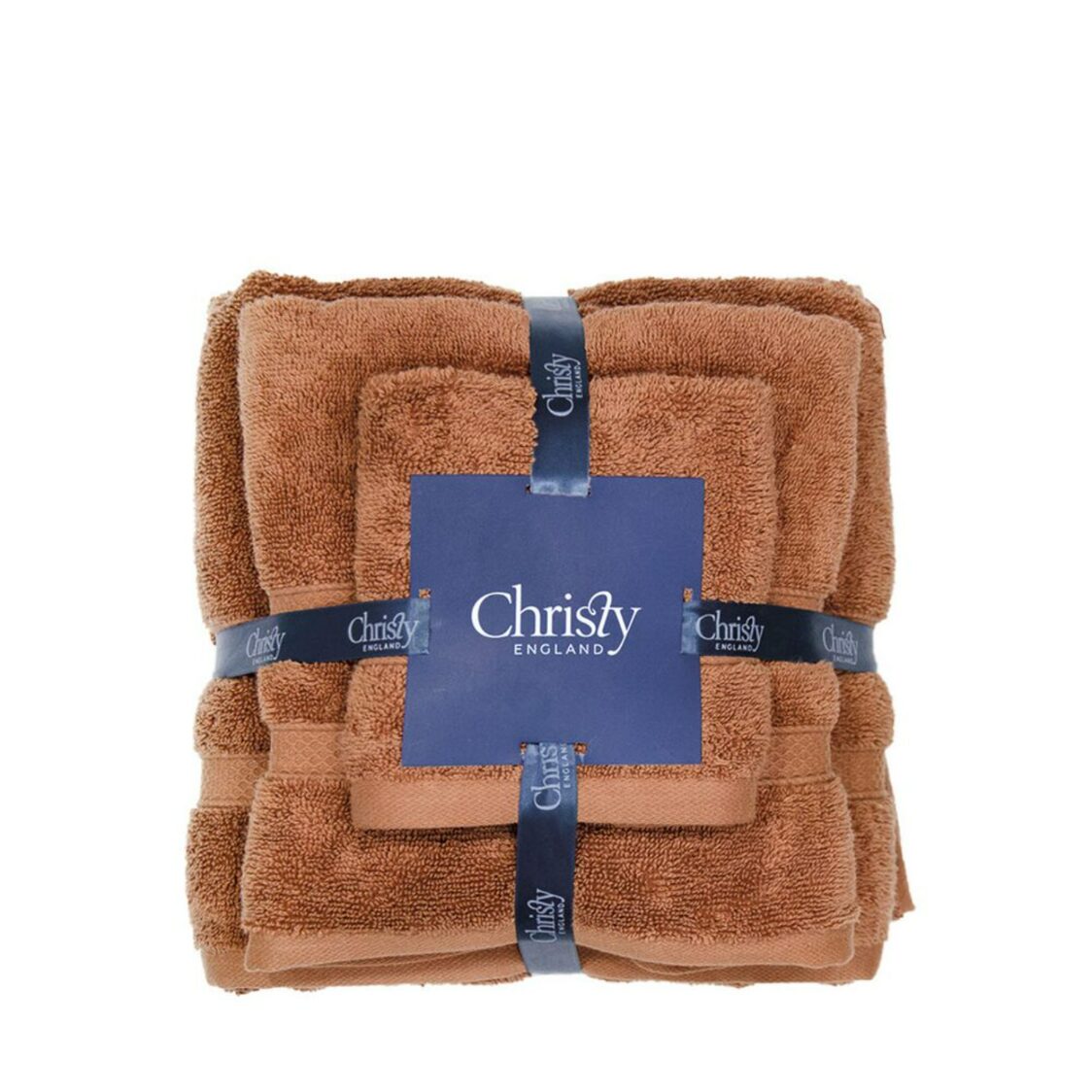 Christy Chroma 100% Combed Cotton 4pc Bundle Set New Burnt Sienna