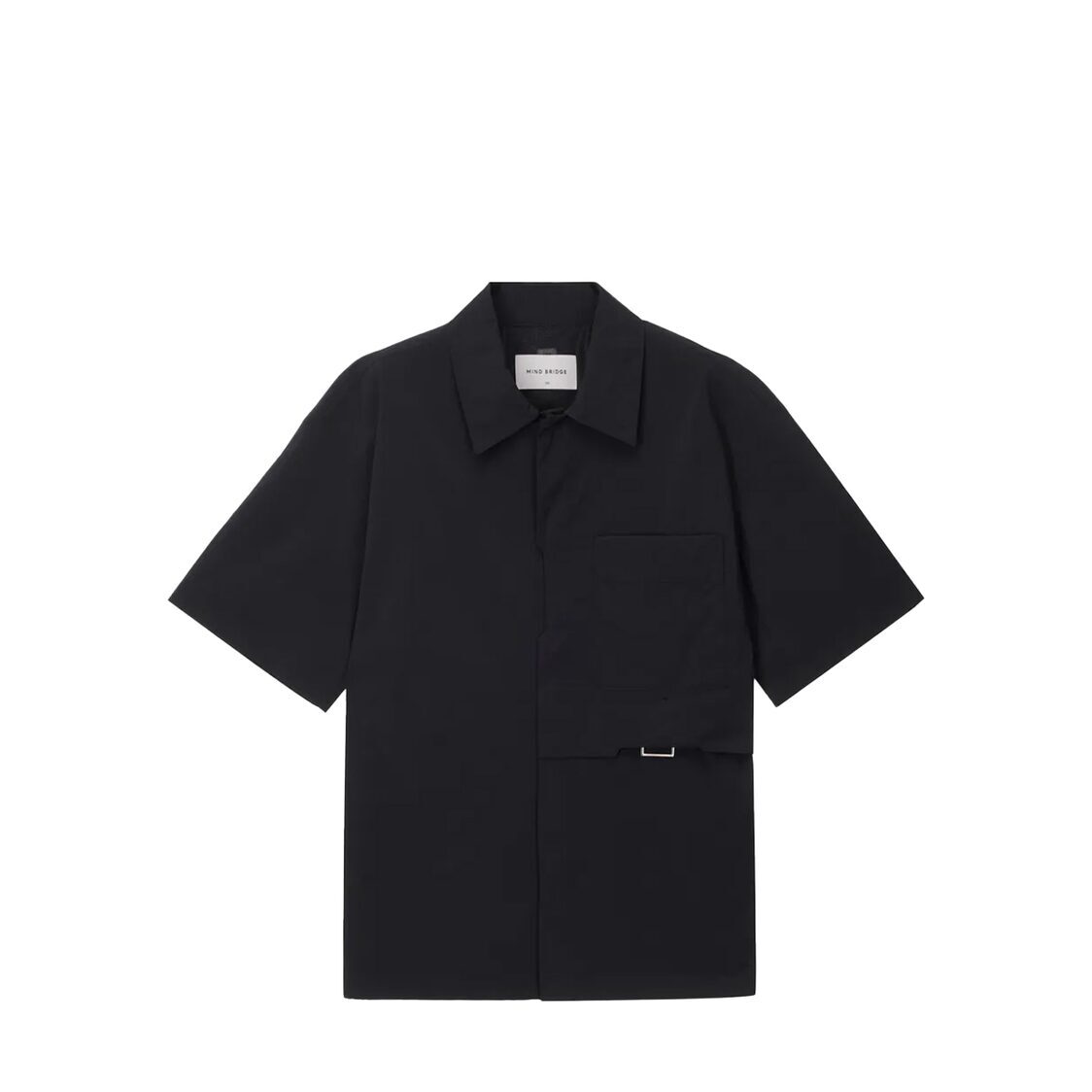 Mind Bridge Big Pocket Outer Short-Sleeved Shirt Black