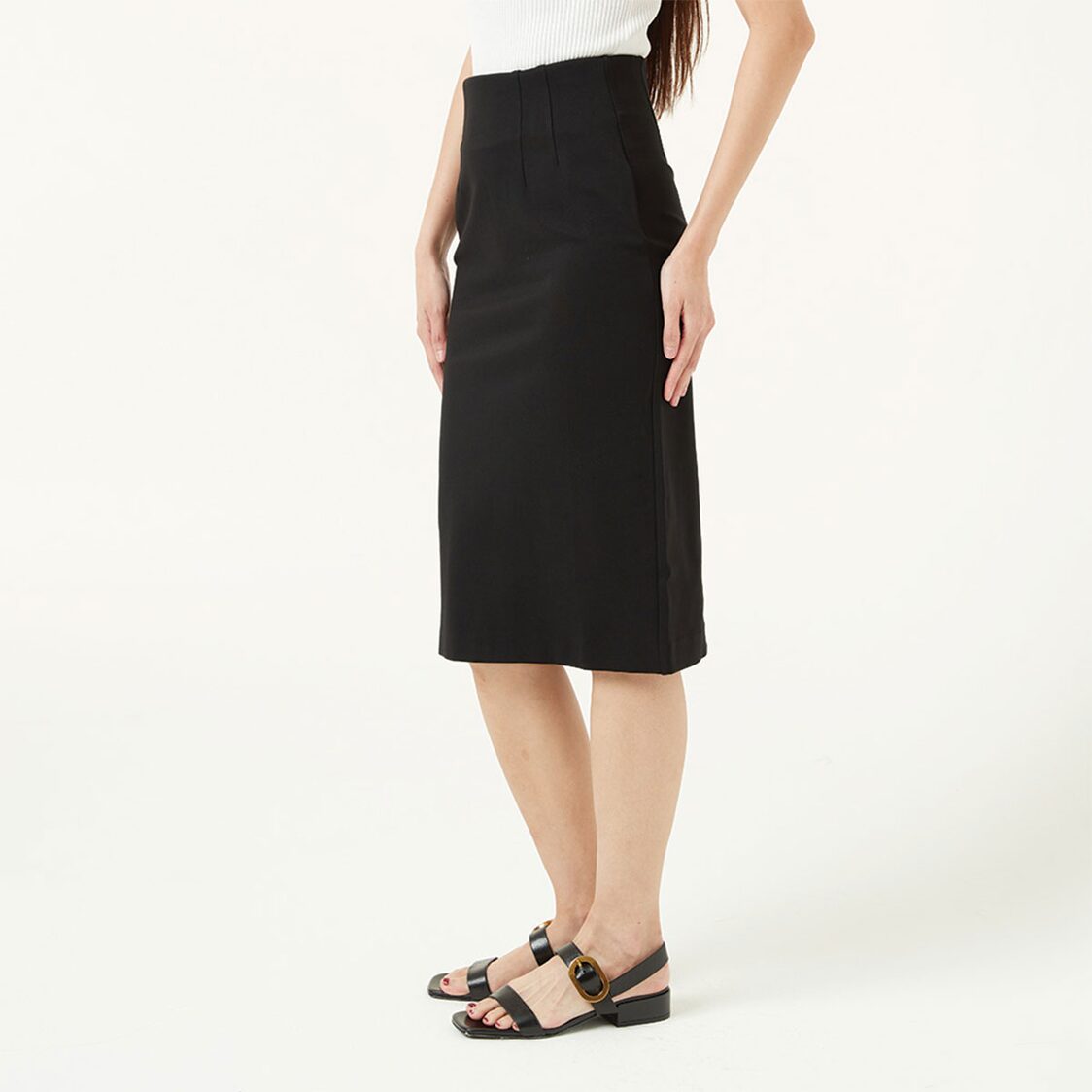 K/WOODS Tummy Tuck Skirt In Black