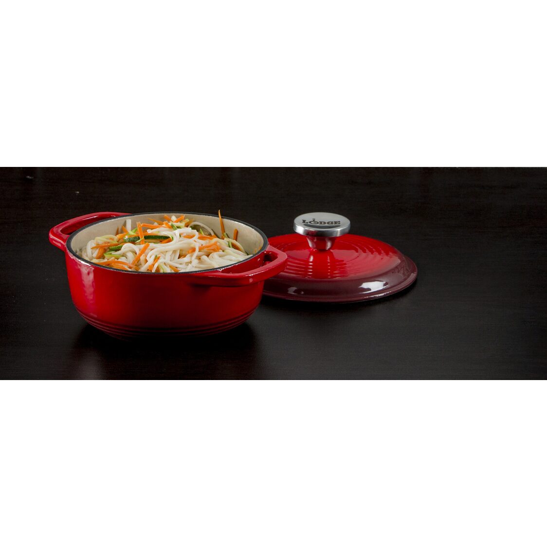 Lodge 1.5 Quart Red Enameled Cast Iron Dutch Oven