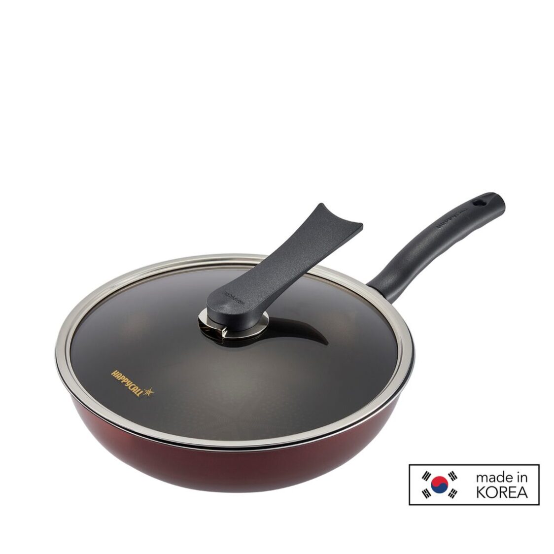 Happycall Solaris Diamond IH Non-Stick Wok Pan with Glass Lid 28cm (4900-0152)