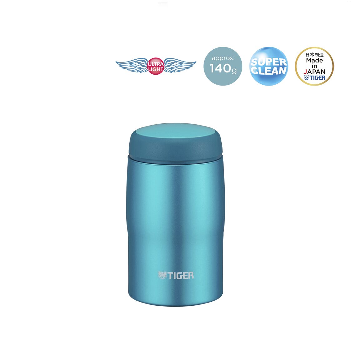 TIGER Double Stainless Steel Mug 240ml - Bright Blue (MJA-B024 AB)