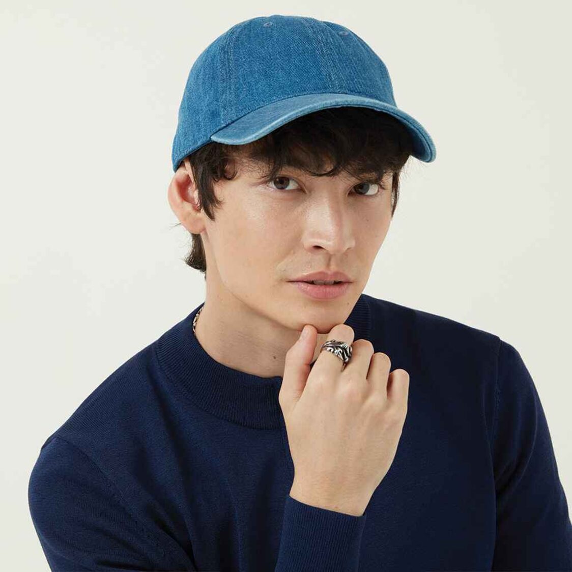 K/WOODS Denim Hat In  Blue