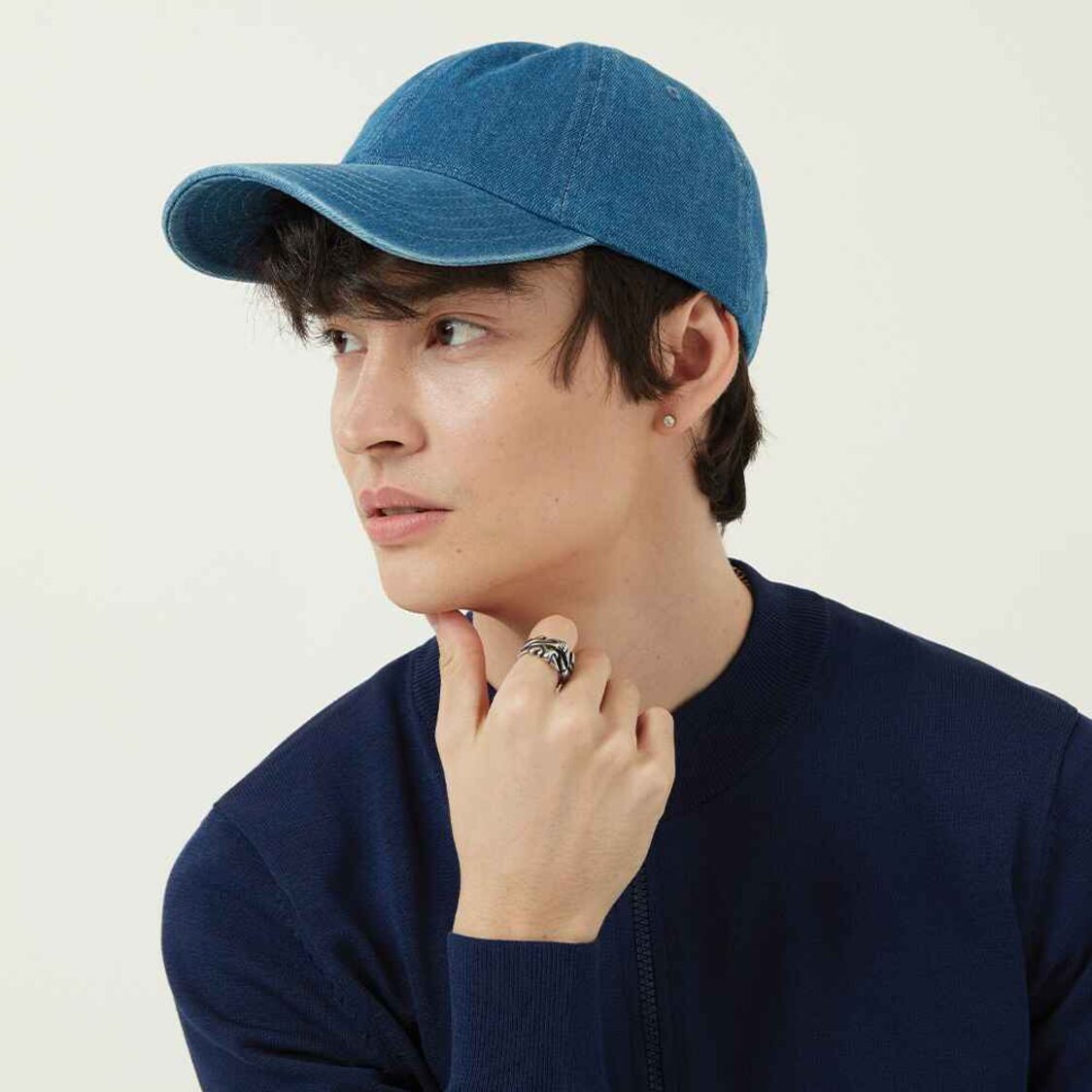 K/WOODS Denim Hat In  Blue