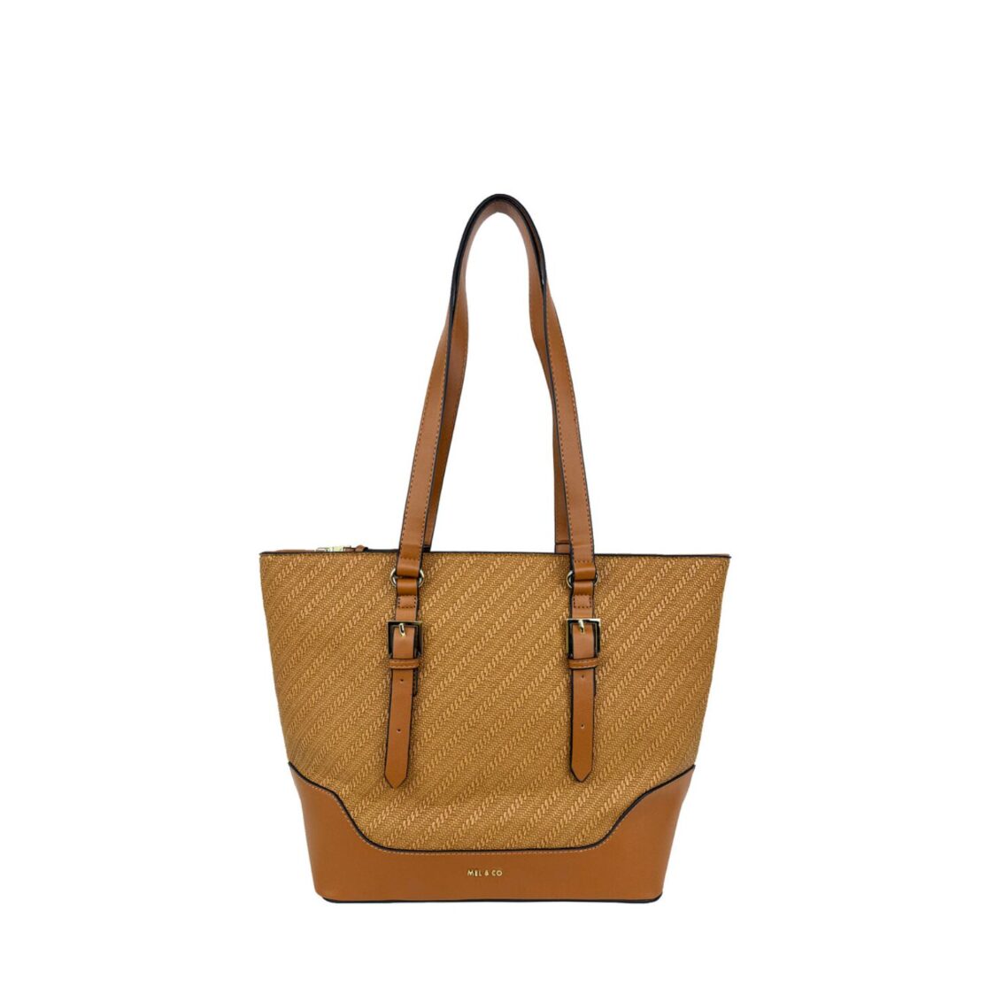 Mel&Co Braided Embossed Tote Bag