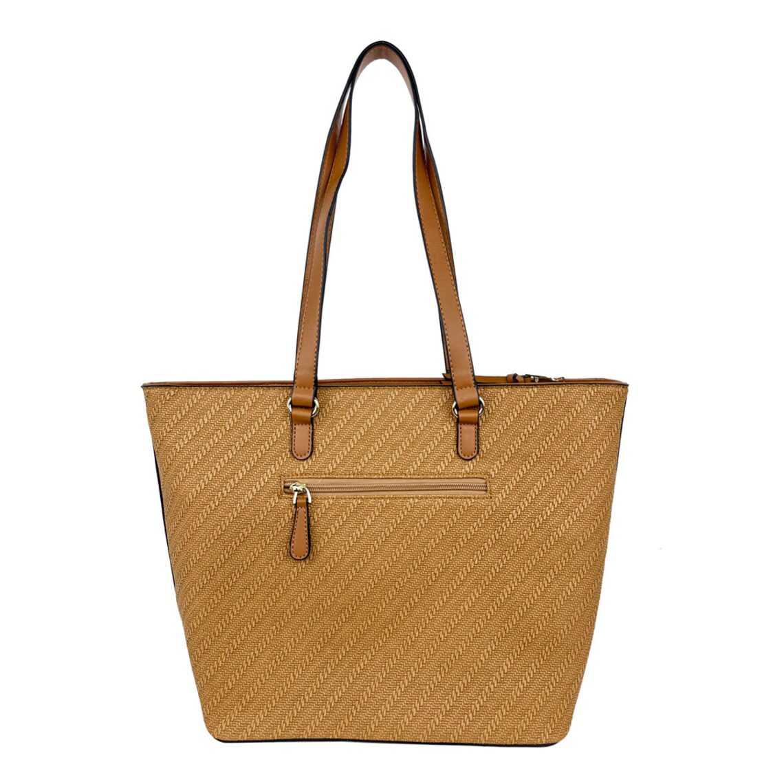 Mel&Co Braided Embossed Tote Bag