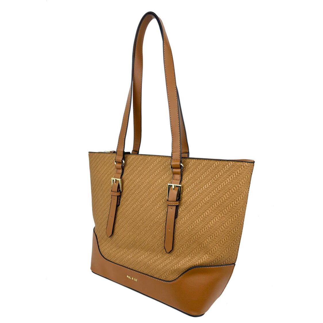 Mel&Co Braided Embossed Tote Bag