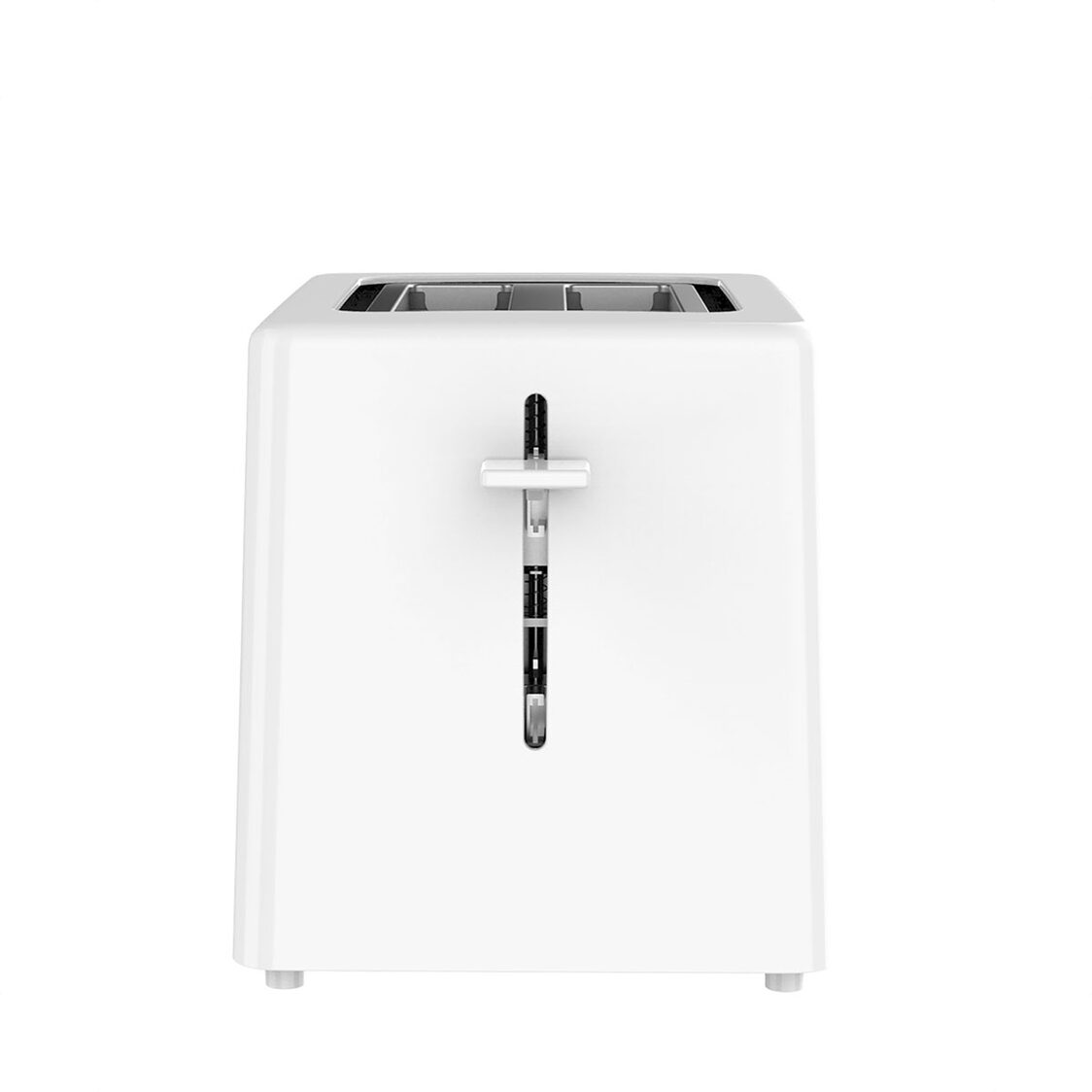Odette Advanced Digital Touch Panel 2-Slice Bread Toaster With Croissant Warming Rack - White