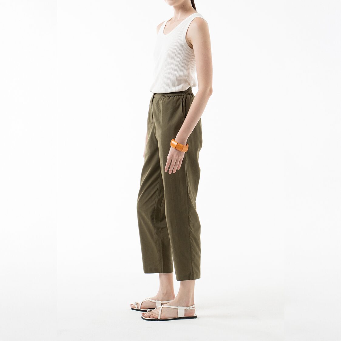 K/WOODS Breezy Linen Pants in Dark Olive