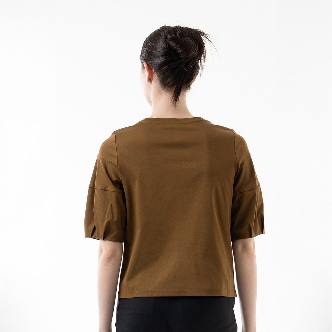K/WOODS Cloud Sleeve Top in Fried Olive