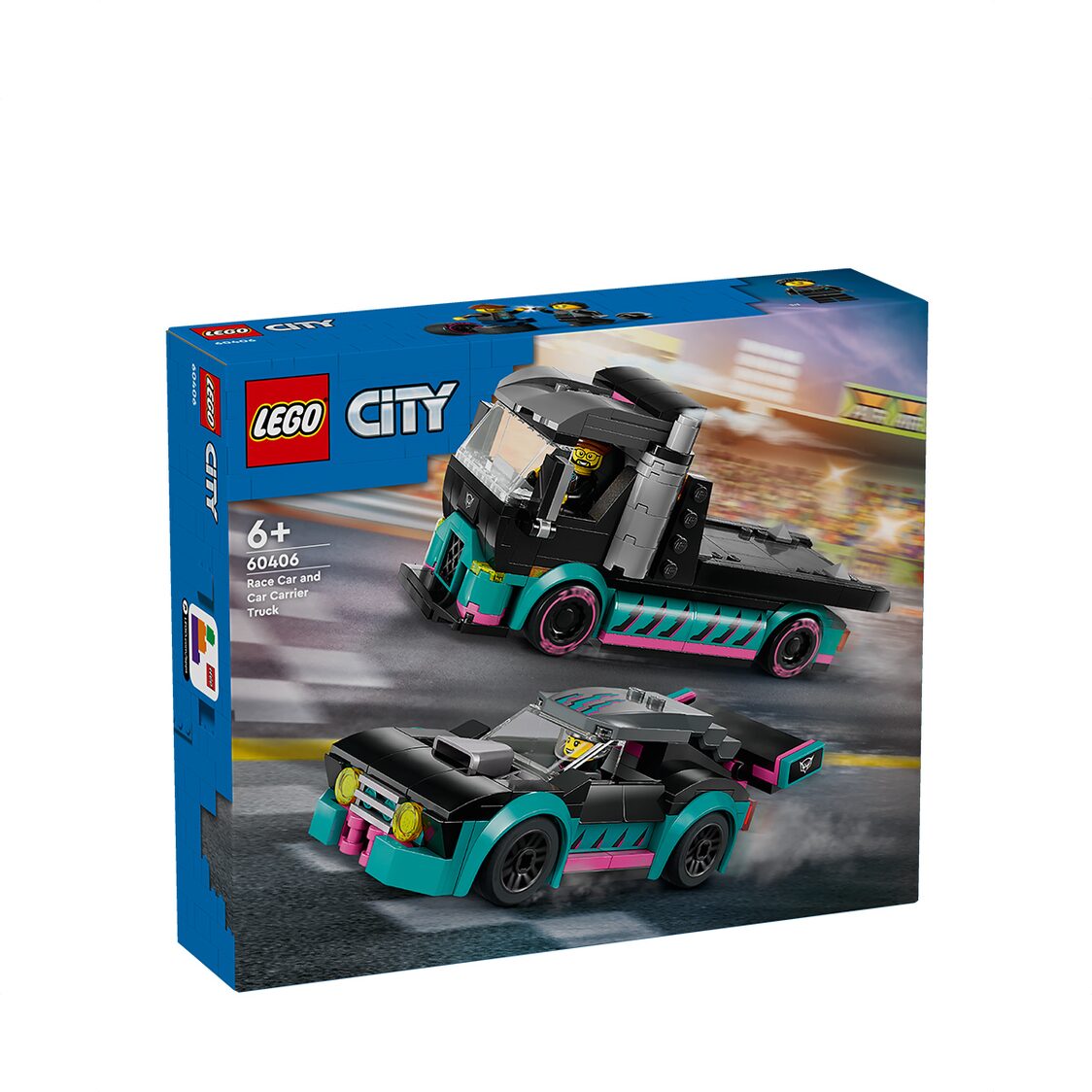 LEGO Race Car and Car Carrier Truck 60406