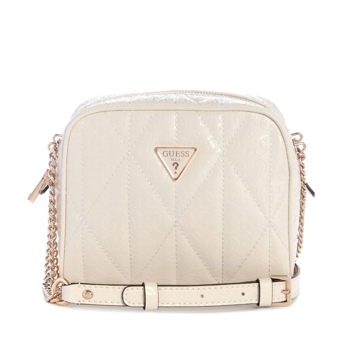 Guess Aldina Camera Crossbody,Off White
