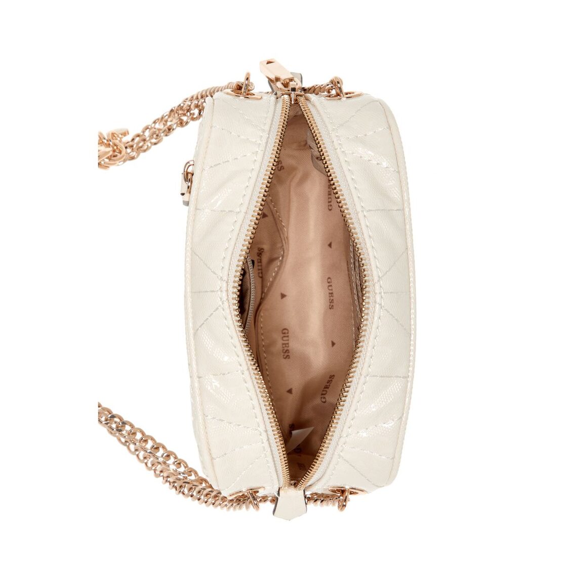 Guess Aldina Camera Crossbody,Off White