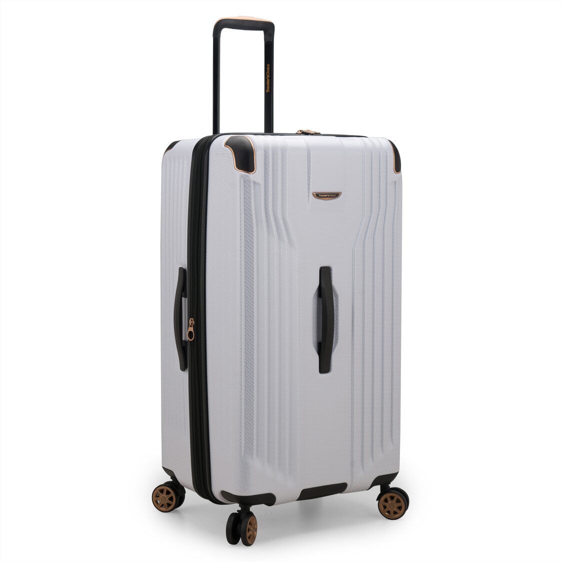 Travelers Choice 30 White Trunk Spinner Luggage