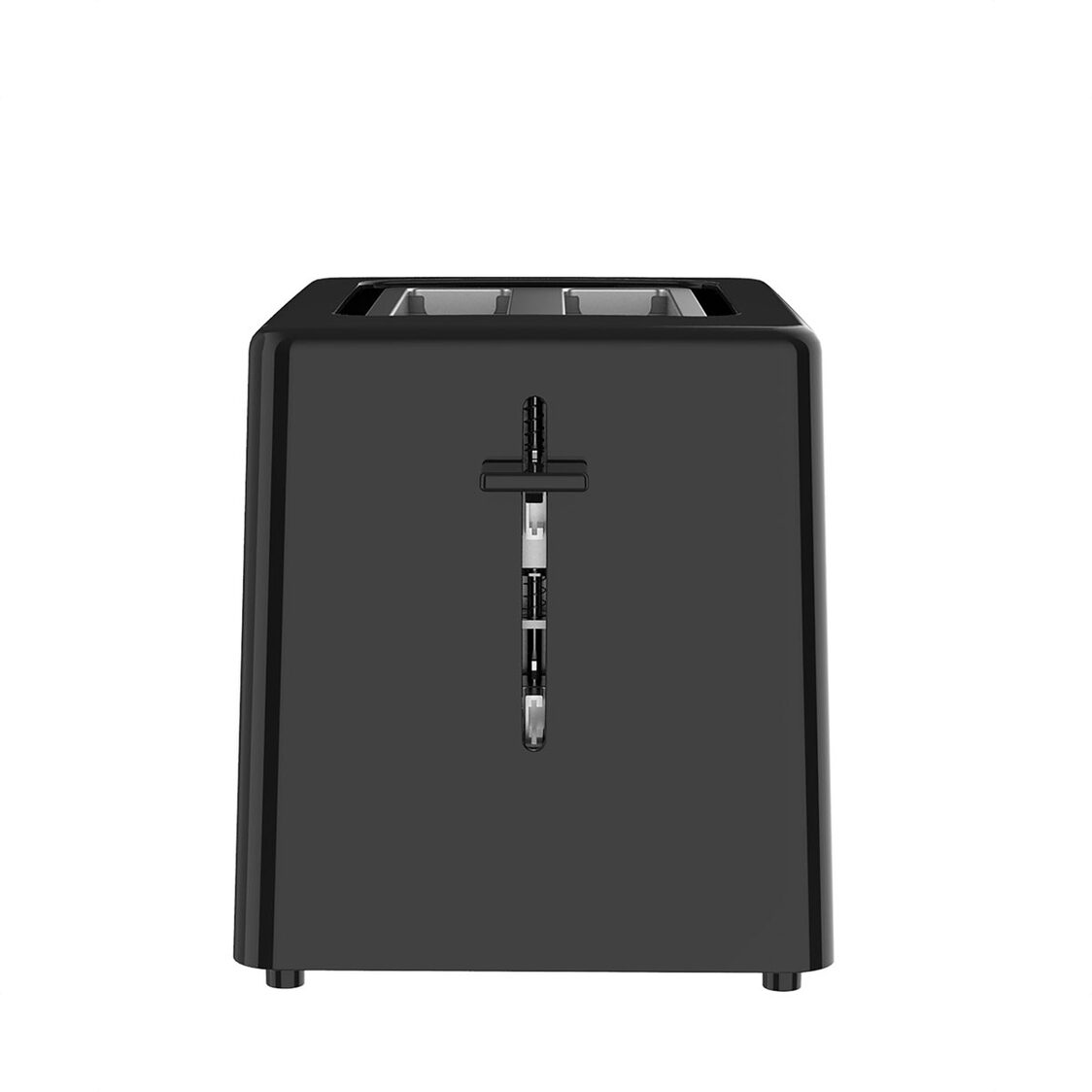 Odette Advanced Digital Touch Panel 2-Slice Bread Toaster With Croissant Warming Rack - Black