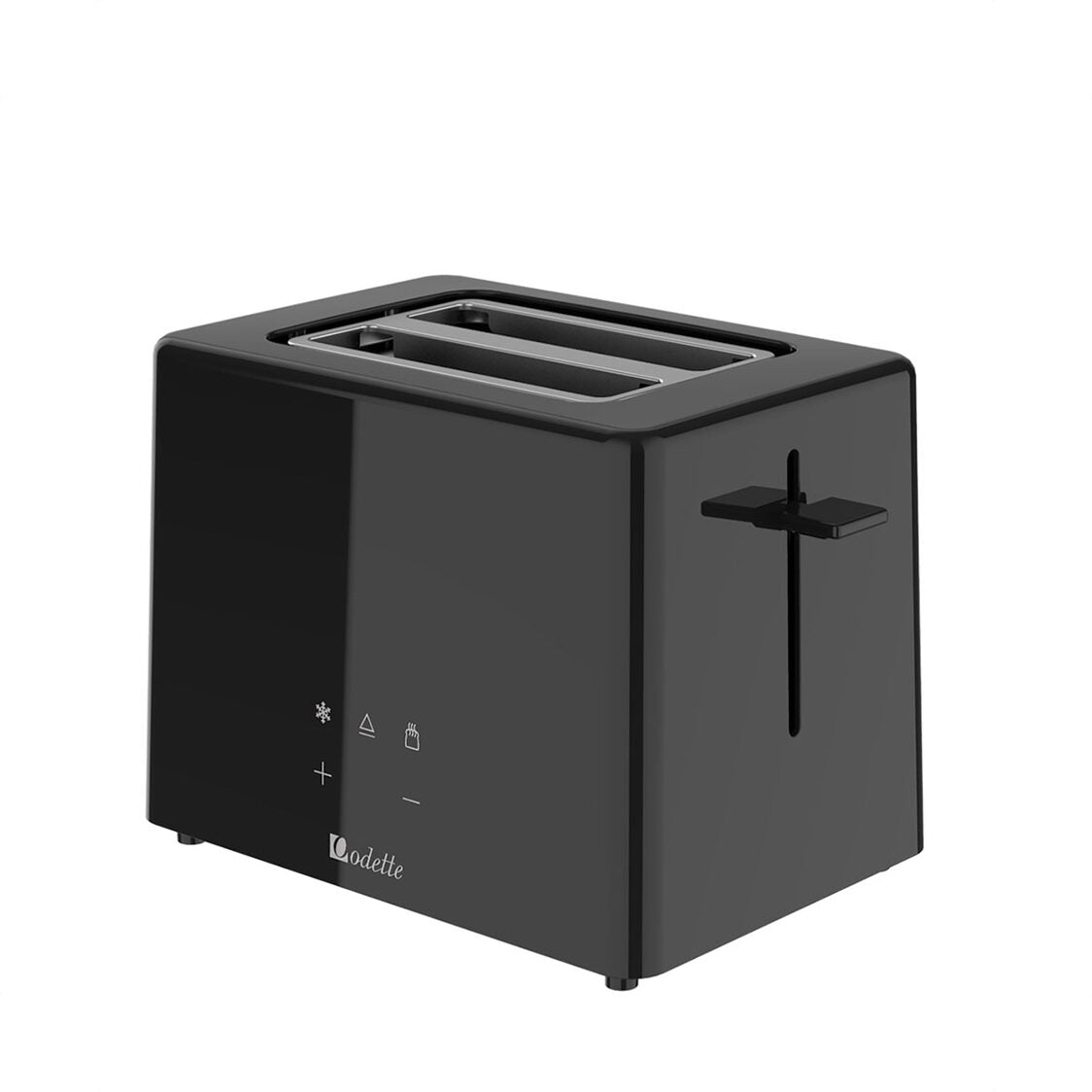 Odette Advanced Digital Touch Panel 2-Slice Bread Toaster With Croissant Warming Rack - Black
