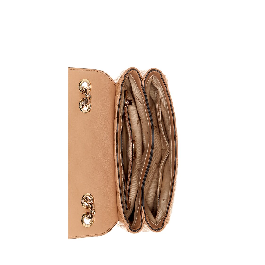 Guess Giully 2 Comp Convertible Flap,Beige