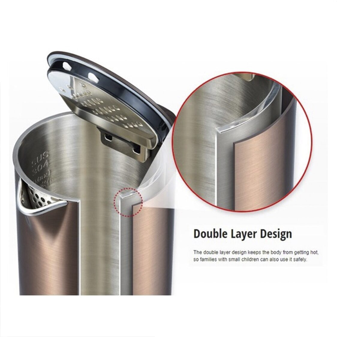 PANASONIC Heat Insulation Stainless Steel Kettle 1.2L (NC-HKD122)