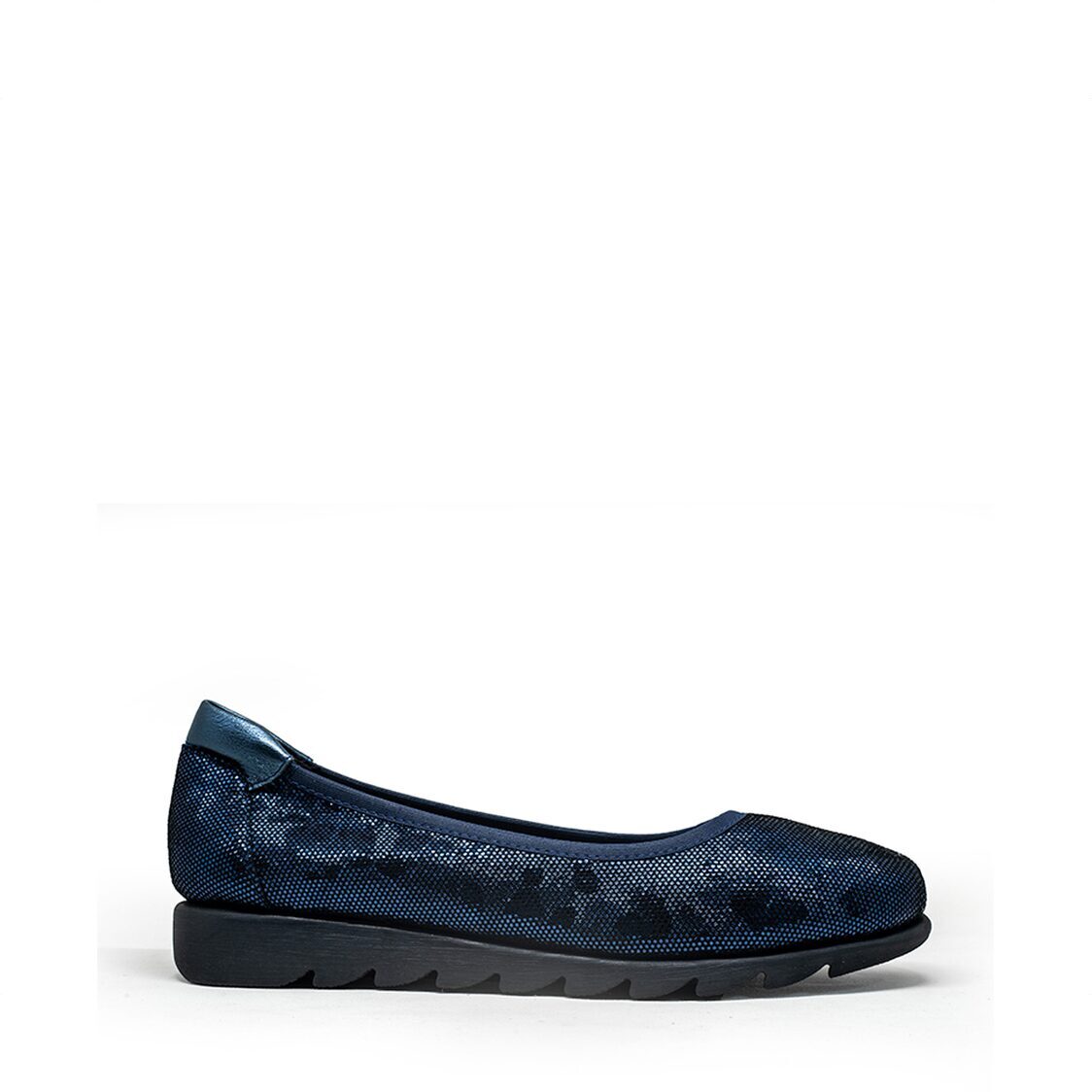 Barani 8938-220 Leather Pumps/Ballet Flats Navy (Textured Leather)