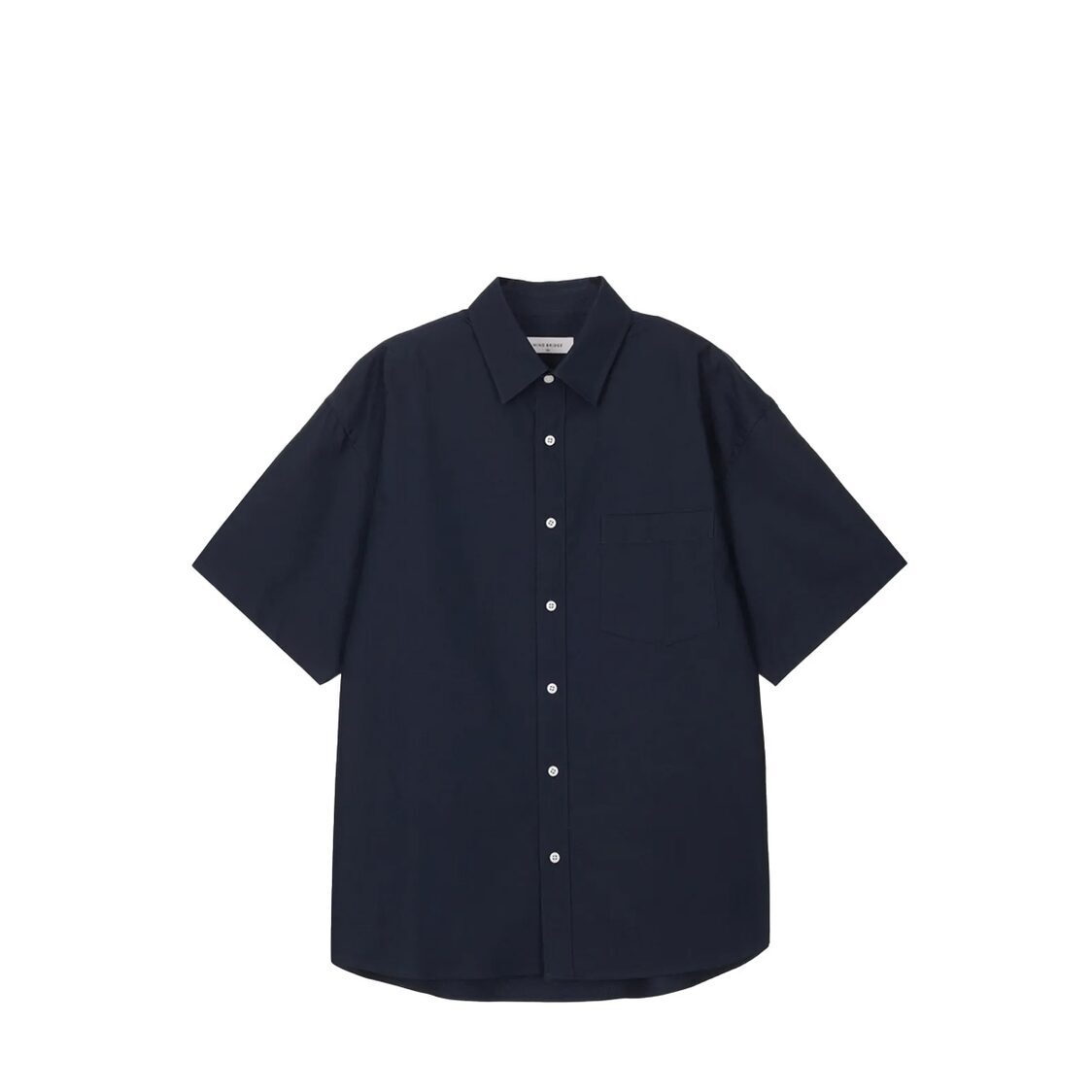 Mind Bridge Oxford Over Fit Short-Sleeved Shirt D/Navy