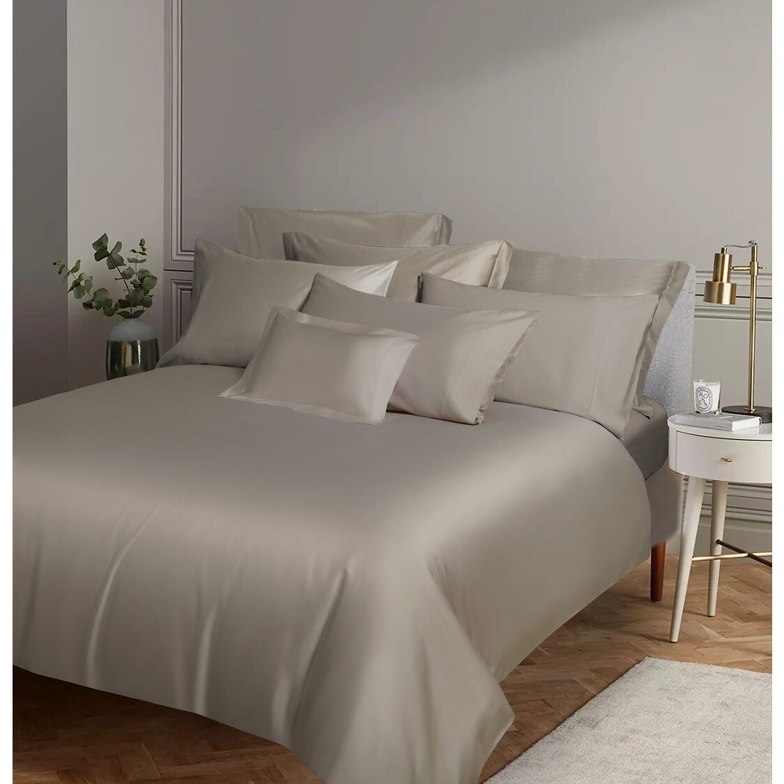 Kinu Gold Fitted Sheet Taupe
