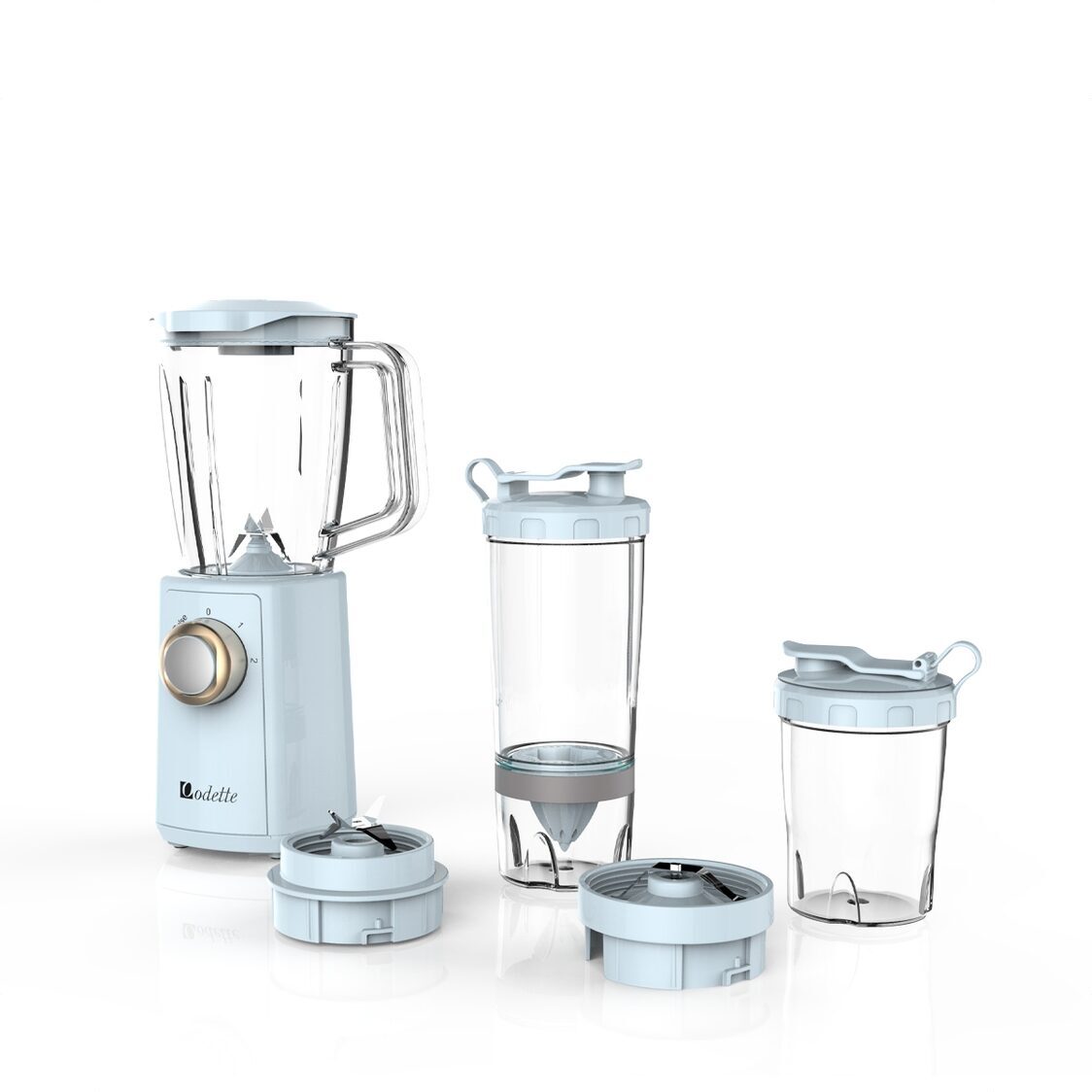 Odette 2 Speeds Blender with Lemon Juicer and Grinder Light Blue
