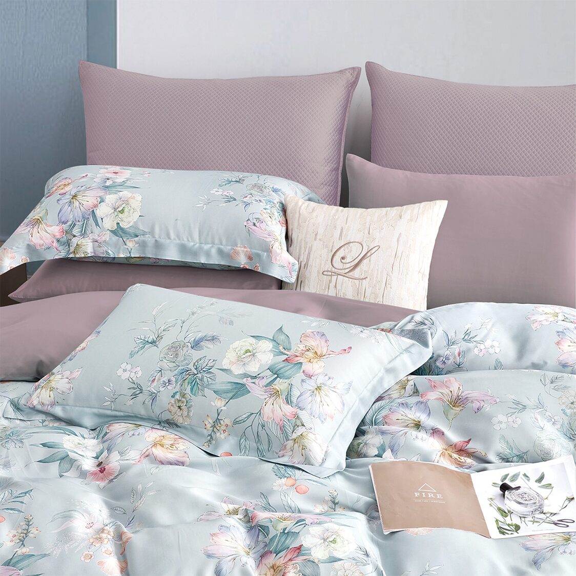 Suzanne Sobelle Bloomsbury Luxury Tencel CMSS94 Haley-Deluxe Fitted Sheet Set / Bed Set / Comforter