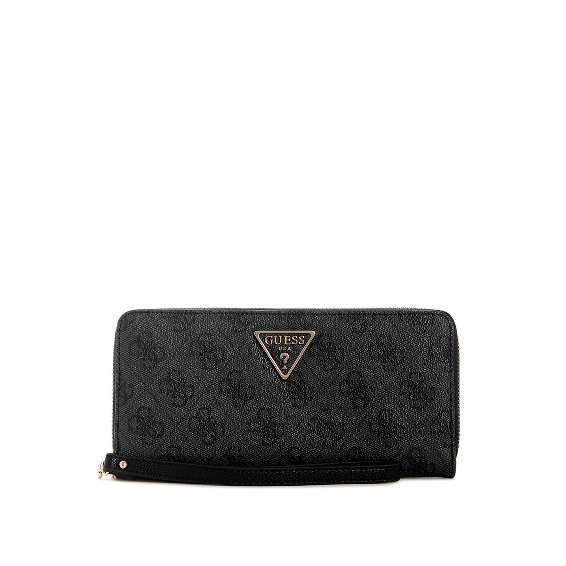 LAUREL II SLG LARGE ZIP AROUND,COAL LOGO