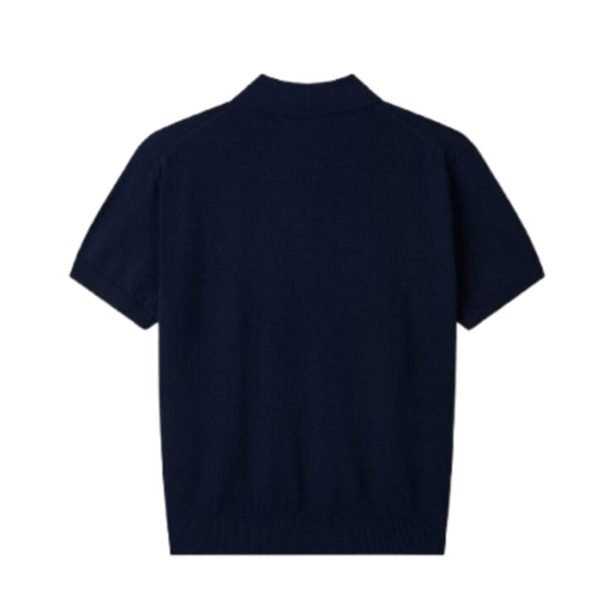 Man On The Boon Texture Relax Fit Polo Navy