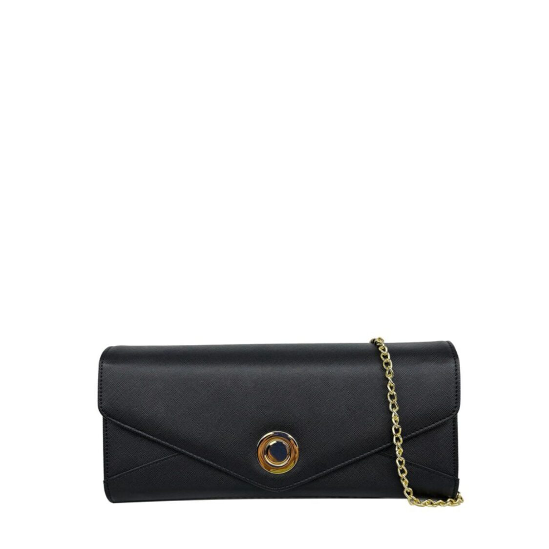 Mel&Co Saffiano Leatherette Clutch Chain Sling Bag