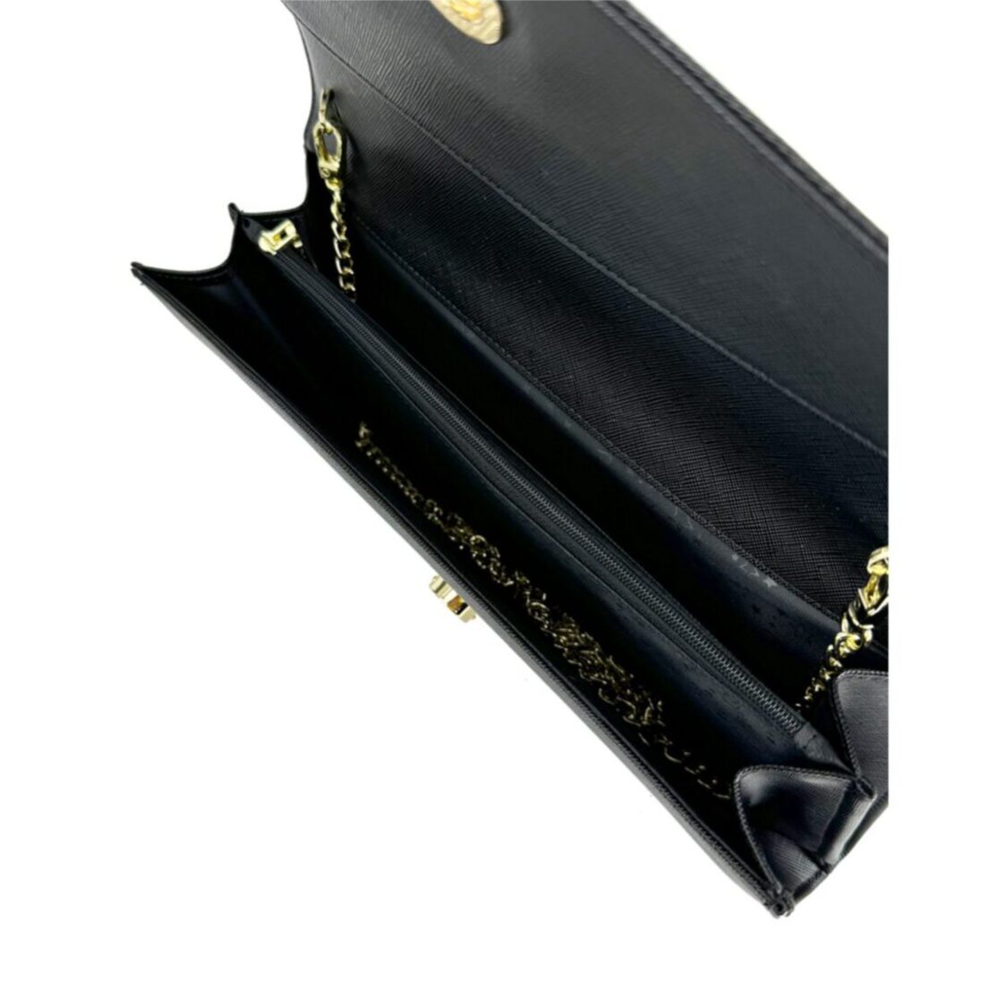 Mel&Co Saffiano Leatherette Clutch Chain Sling Bag