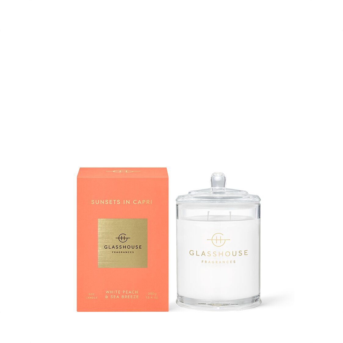 Glasshouse Fragrances Soy Candle 380g - Sunsets In Capri