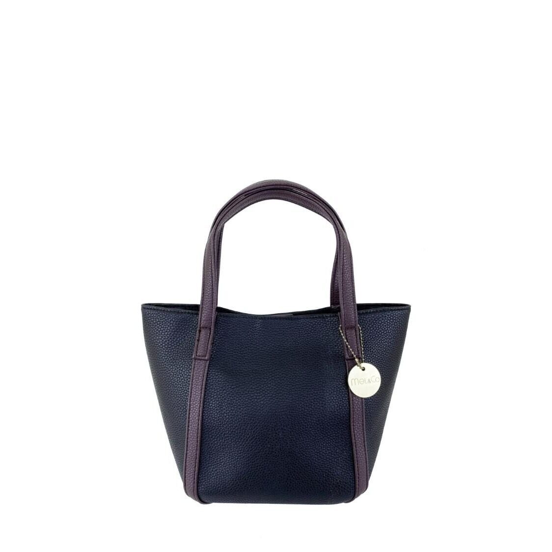 Mel&Co Pebbled Faux Leather Casual Bag Black