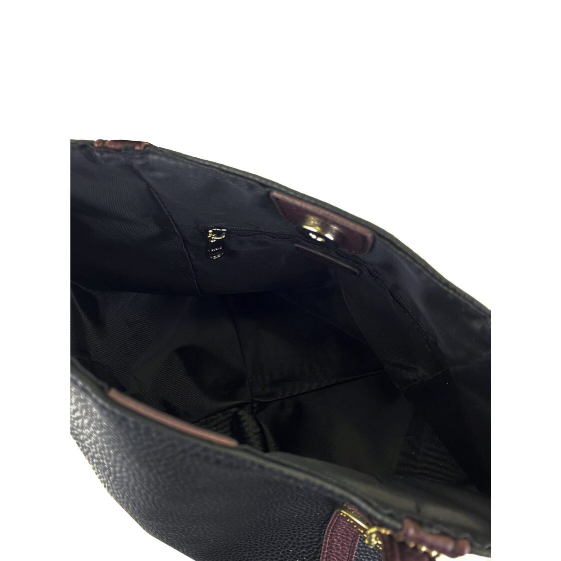Mel&Co Pebbled Faux Leather Casual Bag Black