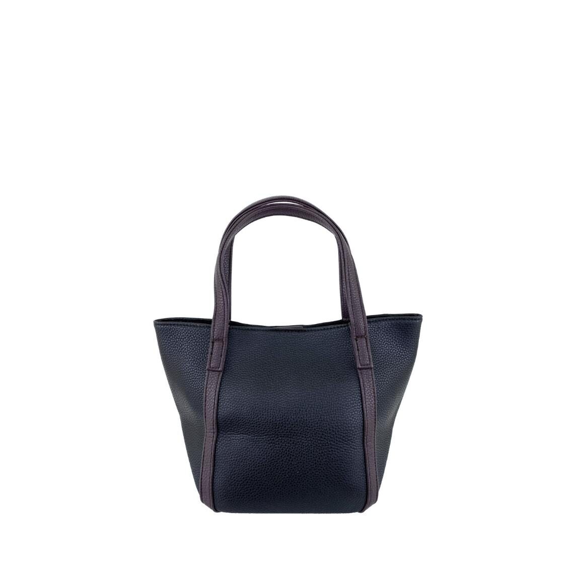 Mel&Co Pebbled Faux Leather Casual Bag Black