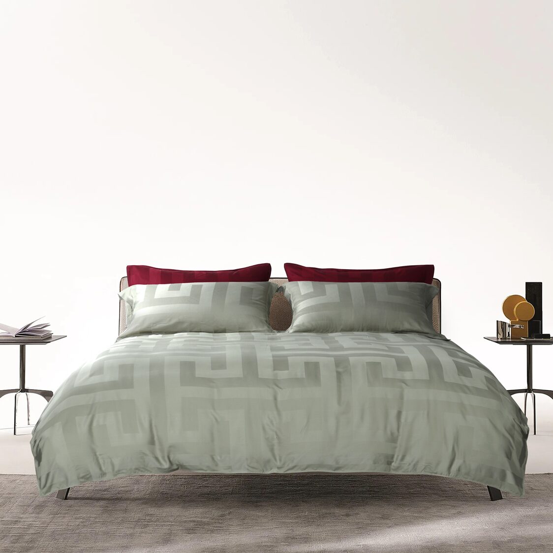 Intero Toni Fitted Sheet Set / Bed Set - Kiwi