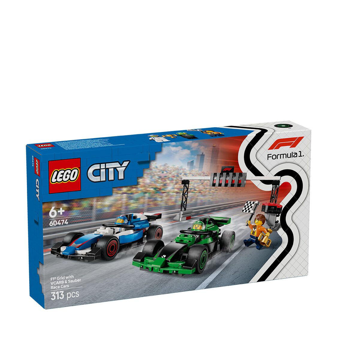 LEGO 60474 F1® Grid with VCARB & Sauber Race Cars