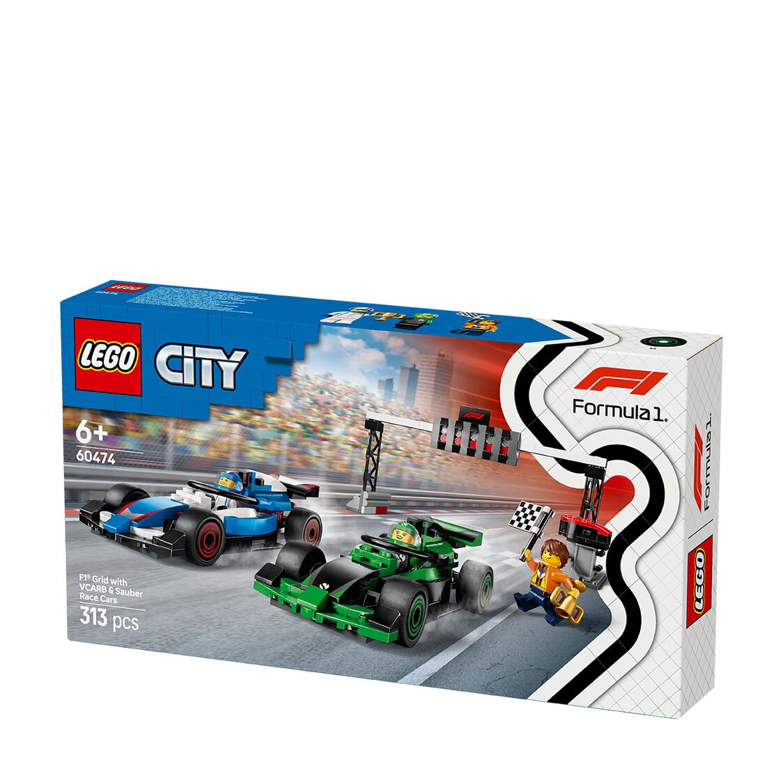 LEGO 60474 F1® Grid with VCARB & Sauber Race Cars