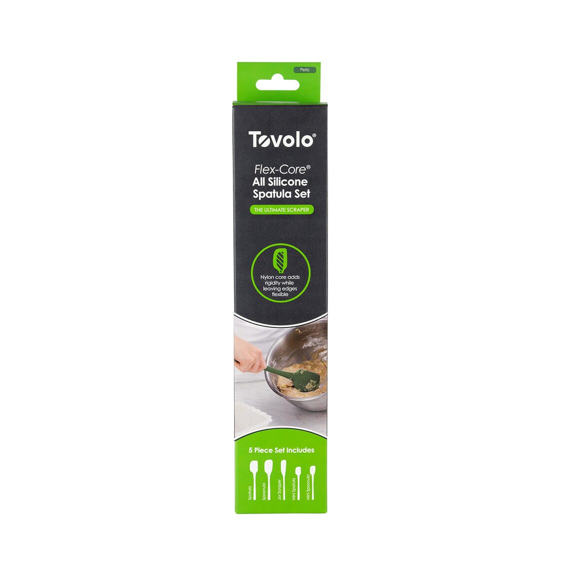 Tovolo Flex-Core Spatula Silicone Set S/5 - Pesto