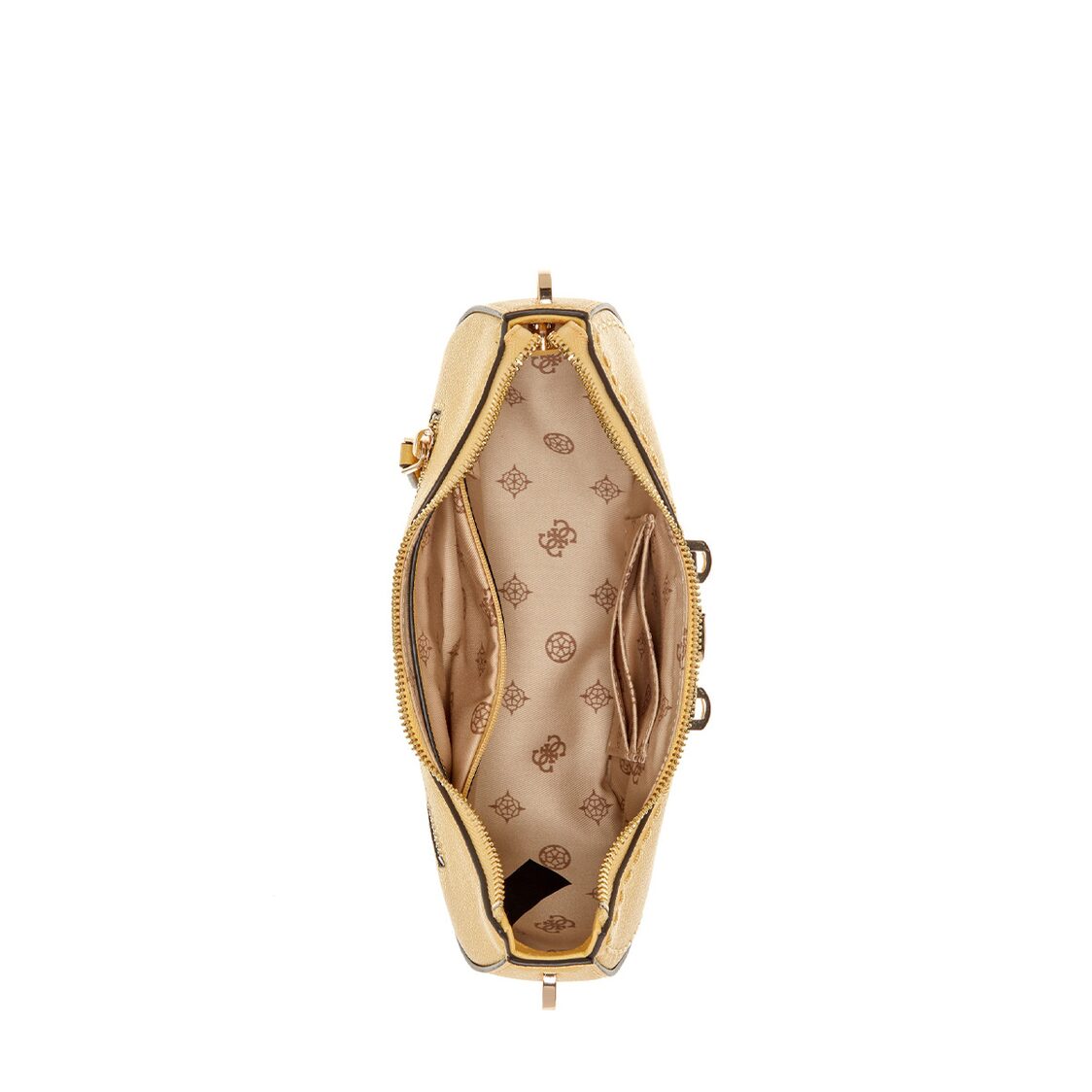 Guess Nastra Top Zip Shoulder Bag,Cornsilk