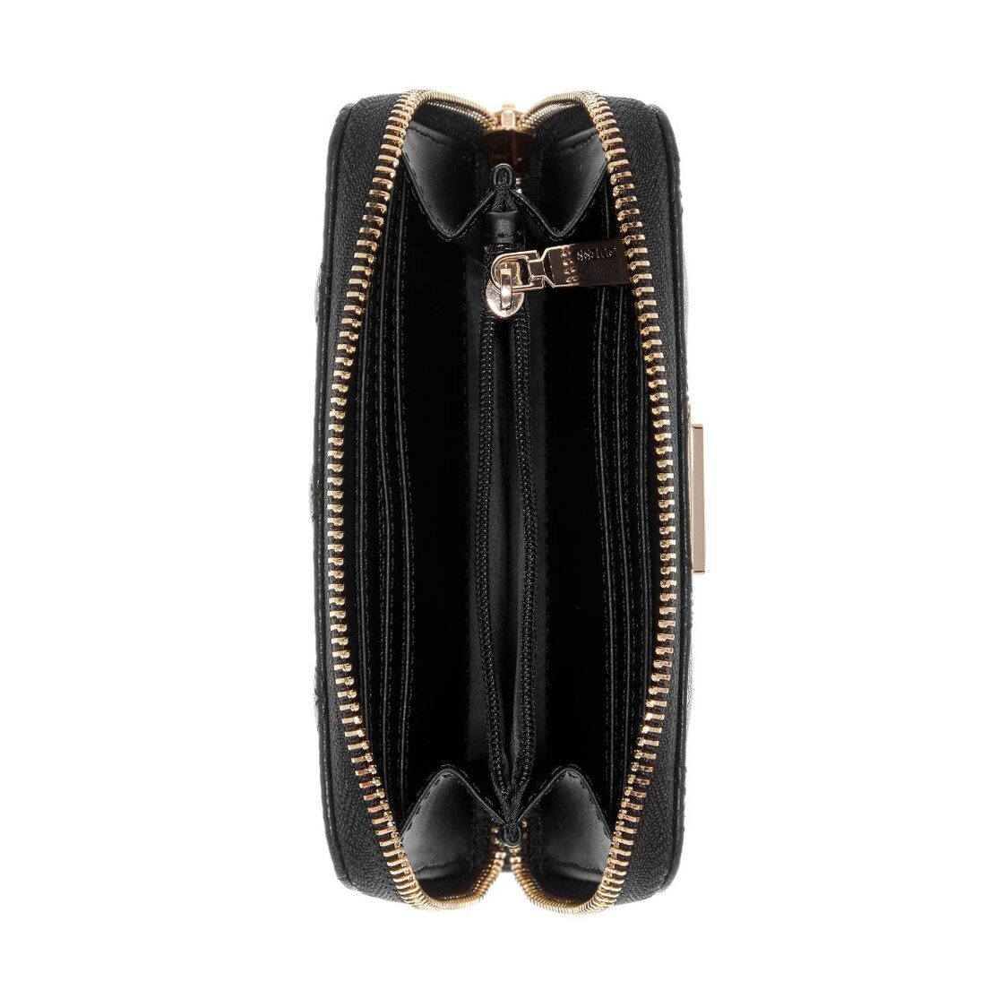 AMORETTE SLG MED ZIP AROUND,BLACK
