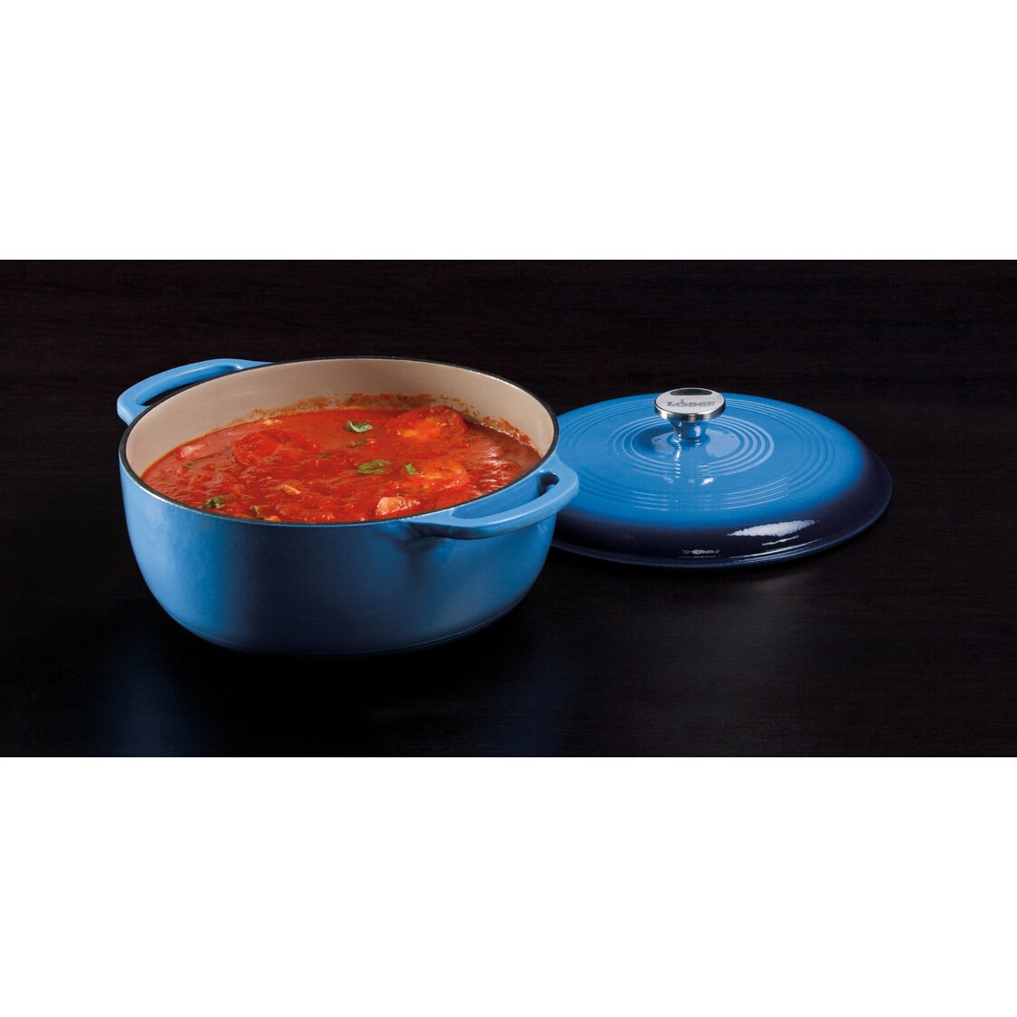 Lodge 7.5 Quart Blue Enameled Cast Iron Dutch Oven