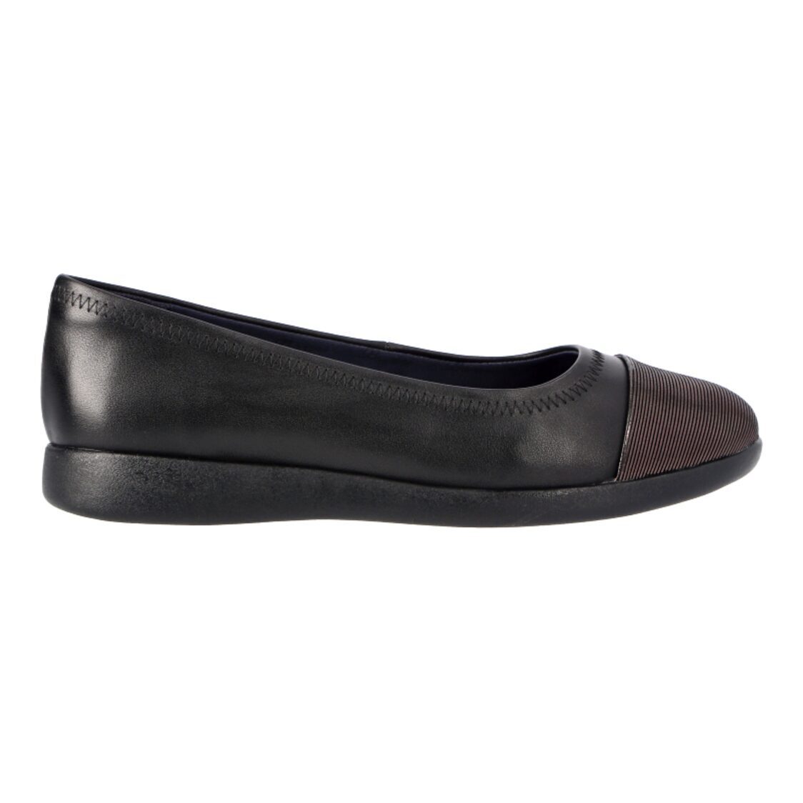 Barani Leather Pumps/Ballet Flats 1321 Black