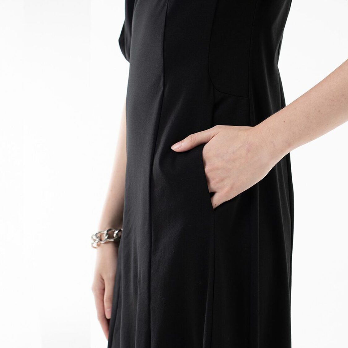 K/WOODS Cloud Sleeve Dress in Black