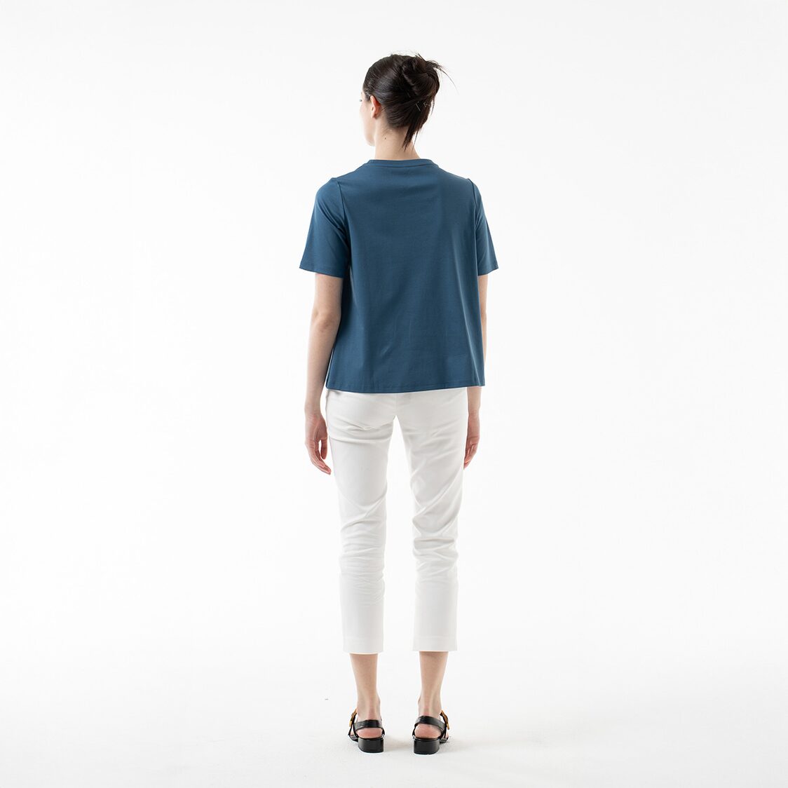 K/WOODS Essential Crew Neck Tee in Indigo Blue